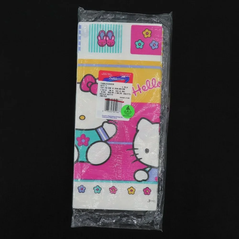 Sanrio Hello Kitty 1999 Party Table Cover 54in x 102in Creative Expressions NEW
